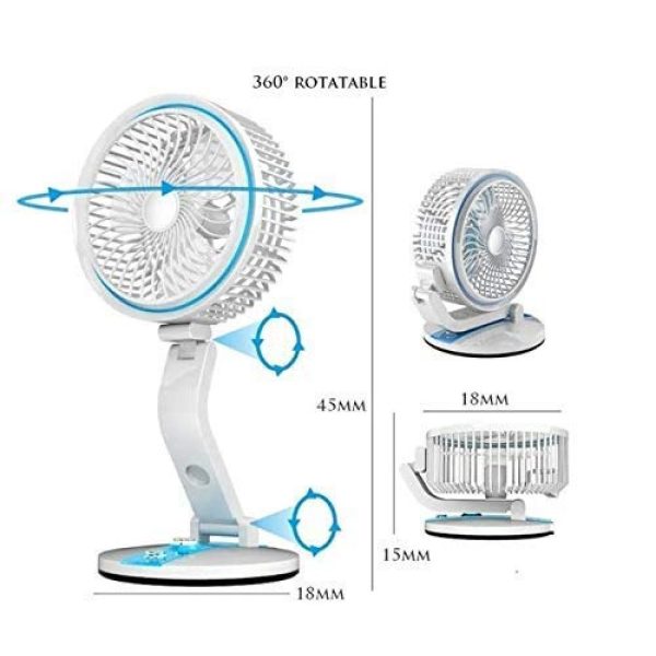 Multifunction Rechargeable Folding Fan with Light